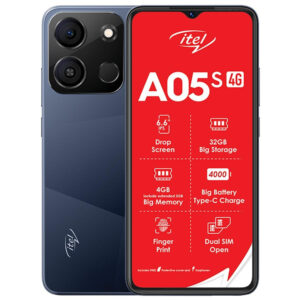 Smartphone Itel A05s – 32 Go – 4 Go RAM* – 4G LTE – Type-C